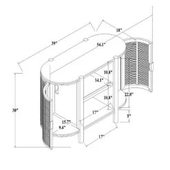 Portola Hills Caned Door Console With Shelves - Threshold™ Designed With Studio McGee -Chic Furniture Store GUEST ca010533 3434 4baa 9362 bdbf17be2193