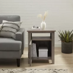 Transitional Classic Windowpane Storage Side Table - Saracina Home -Chic Furniture Store GUEST cbb37e54 c745 4571 a7b5 4aeb205775c7