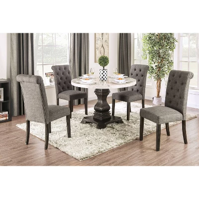 Buckley Round Dining Table White/Black - HOMES: Inside + Out 4 Buckley Round Dining Table White/Black - HOMES: Inside + Out - Image 2