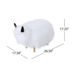 Levi Furry Yak Ottoman - Christopher Knight Home -Chic Furniture Store GUEST cff58445 f91a 4324 a773 dc3d611540a2