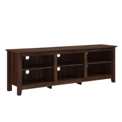 Transitional 6 Cubby Wood Open Storage Wood TV Stand For TVs Up To 80"- Saracina Home -Chic Furniture Store GUEST d09d53fd 86be 4590 8f8d 330fc60b11ce