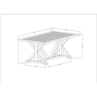 Morie Farmhouse Wood Rectangle Dining Table - Brown - Threshold™ 5 Morie Farmhouse Wood Rectangle Dining Table - Brown - Threshold™ - Image 3