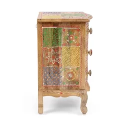 Ailey Handcrafted Boho Mango Wood 3 Drawer Nightstand Natural - Christopher Knight Home -Chic Furniture Store GUEST d2a0da4f 2eb2 4284 a2b1 540f55b08a0f