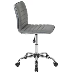 Emma And Oliver Low Back Designer Armless Ribbed Swivel Task Office Chair -Chic Furniture Store GUEST d394aa10 3e64 4291 bb66 fd26bd217653