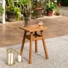 Slatted Chevron Acacia Wood Patio Side Table - Saracina Home -Chic Furniture Store GUEST d44d0aa1 a5a2 44dc b5e2 bab9e1646905