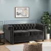 Brinkhaven Modern Glam Tufted Velvet Loveseat With Nailhead Trim - Christopher Knight Home -Chic Furniture Store GUEST d44e181a 541e 4f63 b50e 90cbf8086668