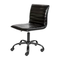 Emma And Oliver Low Back Designer Armless Ribbed Swivel Task Office Chair -Chic Furniture Store GUEST d6cdbbf8 c011 4365 98a9 c575005da00d
