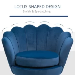 HomCom Elegant Velvet Upholstered Accent Leisure Club Chair With Gold Metal Legs -Chic Furniture Store GUEST d82b585e 3da8 4dc5 88b0 ed97c7dde64b