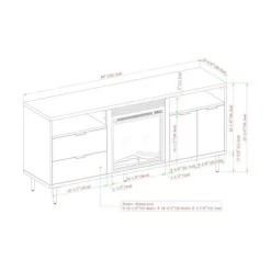 Ronan Modern Storage With Electric Fireplace TV Stand For TVs Up To 65" - Saracina Home -Chic Furniture Store GUEST d88f95c5 b2a0 4d08 8b46 da4db4bc3efd