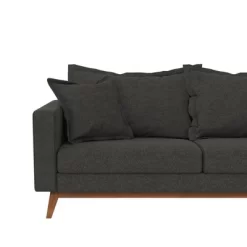 Maryan Pillowback Wood Stretcher Sofa Gray Linen - Room & Joy -Chic Furniture Store GUEST da265011 62e5 4fb0 855f b56065792a88