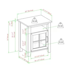 Transitional Classic Windowpane Storage Side Table - Saracina Home -Chic Furniture Store GUEST dad8aa65 d963 49c7 bda3 78b3efe46282