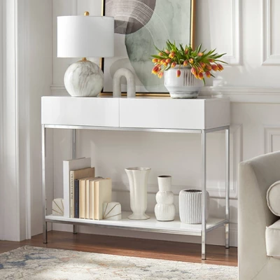 Lewis Modern Sofa Table White - Buylateral 3 Lewis Modern Sofa Table White - Buylateral
