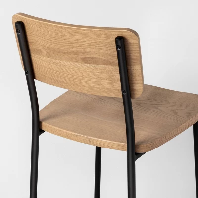 Wood & Steel Bar Stool - Natural/Black - Hearth & Hand™ With Magnolia 6 Wood & Steel Bar Stool - Natural/Black - Hearth & Hand™ With Magnolia - Image 4