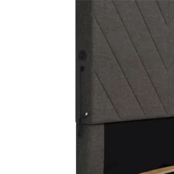 Yanis Upholstered Bed With USB - Room & Joy -Chic Furniture Store GUEST e144e563 aadc 4474 9e67 d63bf716d06f