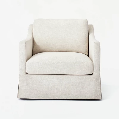 Vivian Park Upholstered Swivel Chair Cream - Threshold™ Designed With Studio McGee 4 Vivian Park Upholstered Swivel Chair Cream - Threshold™ Designed With Studio McGee - Image 2