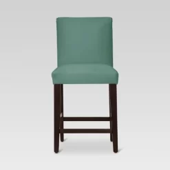 25" Velvet Parsons Counter Height Barstool Wood - Threshold™ -Chic Furniture Store GUEST e3973a5e 5bf0 429e 8c8c 321e5ddb261c
