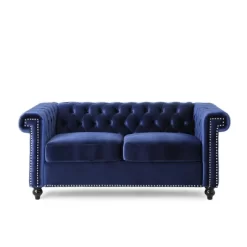 Brinkhaven Modern Glam Tufted Velvet Loveseat With Nailhead Trim - Christopher Knight Home -Chic Furniture Store GUEST e6dbdeaf b34f 4bb9 8c55 a2bef1478ebe