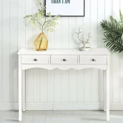 Costway Console Table Hall Table Side Table Desk Accent Table 3 Drawers Entryway White 12 Costway Console Table Hall Table Side Table Desk Accent Table 3 Drawers Entryway White -Chic Furniture Store GUEST e6e72db3 43b3 42d6 95f8 7e6c90496612
