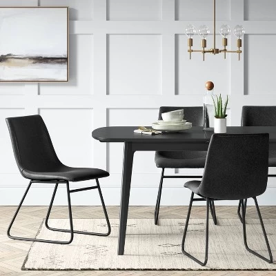 Bowden Faux Leather Dining Chairs - Threshold™ 3 Bowden Faux Leather Dining Chairs - Threshold™