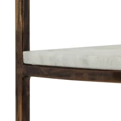 33.5" Bainville Modern Glam Handcrafted Marble Half Round Etagere Bookcase Natural White/Antique Brass - Christopher Knight Home 9 33.5" Bainville Modern Glam Handcrafted Marble Half Round Etagere Bookcase Natural White/Antique Brass - Christopher Knight Home -Chic Furniture Store GUEST e8e9bc5f cfde 4ca6 8d2c 47465c627aa2