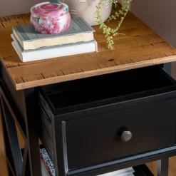 Set Of 2 Farmhouse Single Drawer V Frame Nightstands - Saracina Home -Chic Furniture Store GUEST e8f7cdca 8d1e 40a3 a260 233a64853d0a