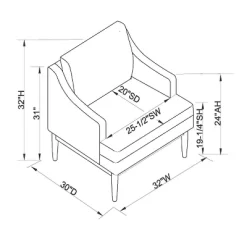 Howell Upholstered Accent Chair With Wood Base - Threshold™ Designed With Studio McGee -Chic Furniture Store GUEST eaa765f5 26c5 4ecb 8f54 dd96378e2465