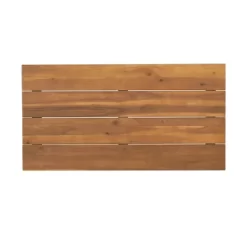 2pc Ellendale Outdoor Acacia Wood Loveseat & Coffee Table Teak/White - Christopher Knight Home -Chic Furniture Store GUEST eb5c17dd e75d 48ff b973 e00b6e6aaf96