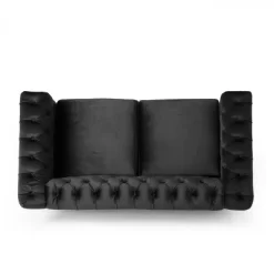 Brinkhaven Modern Glam Tufted Velvet Loveseat With Nailhead Trim - Christopher Knight Home -Chic Furniture Store GUEST eca0083e 5ef9 4c65 8bae c89aa70087b7