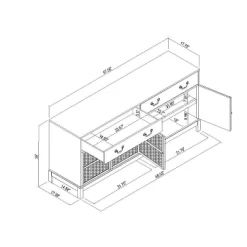 Brandeis Woven TV Stand For TVs Up To 60" Brown - Threshold™ Designed With Studio McGee -Chic Furniture Store GUEST edcf4db2 26a4 444b ba42 cd73d8a812f3