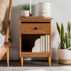 Stiva Classic Mid-Century Modern 1 Drawer Nightstand - Saracina Home 28 Stiva Classic Mid-Century Modern 1 Drawer Nightstand - Saracina Home -Chic Furniture Store GUEST ee2f70db 4e78 4367 afb5 cf038cb6780d