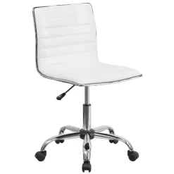 Emma And Oliver Low Back Designer Armless Ribbed Swivel Task Office Chair -Chic Furniture Store GUEST ef27e240 afc6 4ff8 9de8 1a3f3578ed1b