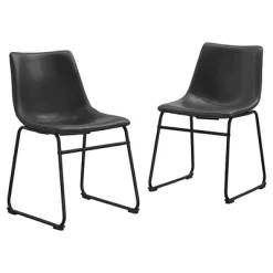 Set Of 2 Laslo Modern Upholstered Faux Leather Dining Chairs - Saracina Home -Chic Furniture Store GUEST f09ca4a2 22b8 4c1e 90a5 214c5268ba1a