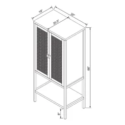 66" East Bluff Woven Cabinet Black - Threshold™ Designed With Studio McGee -Chic Furniture Store GUEST f0f96919 4336 4aac bf37 3083b43583f1