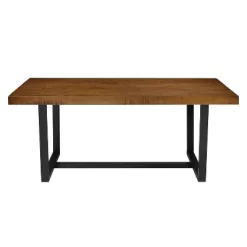 72" Modern Farmhouse Solid Wood Distressed Plank Top Dining Table - Saracina Home -Chic Furniture Store GUEST f3b45370 7ce8 40ee bb88 d712021abaa9