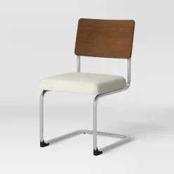 2pk Cecilton Chrome Cantilever Dining Chairs Cream Boucle - Threshold™ -Chic Furniture Store GUEST f467ac82 933d 40fb b02c 63edbb24066f