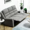HOMCOM Recliner Sofa Couch With Easy Pull Handles And Adjustable Footrest, 3 Seater Sofa Modern Couch, Gray -Chic Furniture Store GUEST f46da0ef 33d1 4257 9d82 621811f937e2