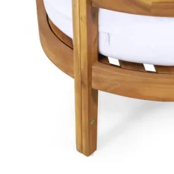 2pc Ellendale Outdoor Acacia Wood Loveseat & Coffee Table Teak/White - Christopher Knight Home -Chic Furniture Store GUEST f9949a95 193f 47d3 9ba8 e9433dcf5193