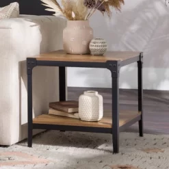 Set Of 2 Benny Urban Industrial Angle Iron Side Tables - Saracina Home -Chic Furniture Store GUEST fb2a554d 6054 4753 b5b4 44f760fd07d6