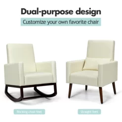 Tangkula 2-in-1 Upholstered Rocking Chair With Wood Leg & Pillow Relax Sofa Chair Light Grey/Beige/Dark Gray 19 Tangkula 2-in-1 Upholstered Rocking Chair With Wood Leg & Pillow Relax Sofa Chair Light Grey/Beige/Dark Gray -Chic Furniture Store GUEST fb3113fc 95e1 49e1 b4da d0d1b94e6231