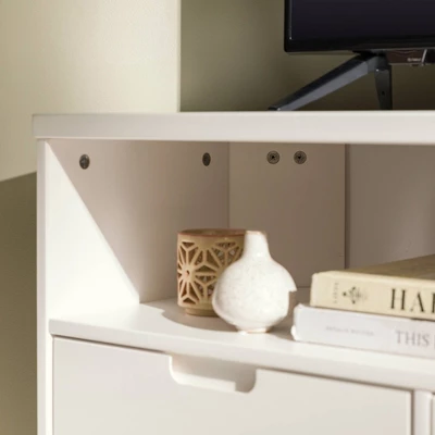 Cara Mid-Century Modern 3 Drawer Corner TV Stand For TVs Up To 58" - Saracina Home 8 Cara Mid-Century Modern 3 Drawer Corner TV Stand For TVs Up To 58" - Saracina Home - Image 6