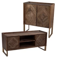 Glacerad Reclaimed Wood Media Console For TVs Upto 50" Brown - Aiden Lane -Chic Furniture Store GUEST fc78f503 8a04 4d7b 8d17 51d39515250f