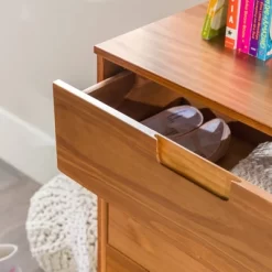 Mid-Century Modern Groove Wood 6 Drawer Dresser - Saracina Home -Chic Furniture Store GUEST fcb730ab 9952 4f83 9614 24322242cf6c